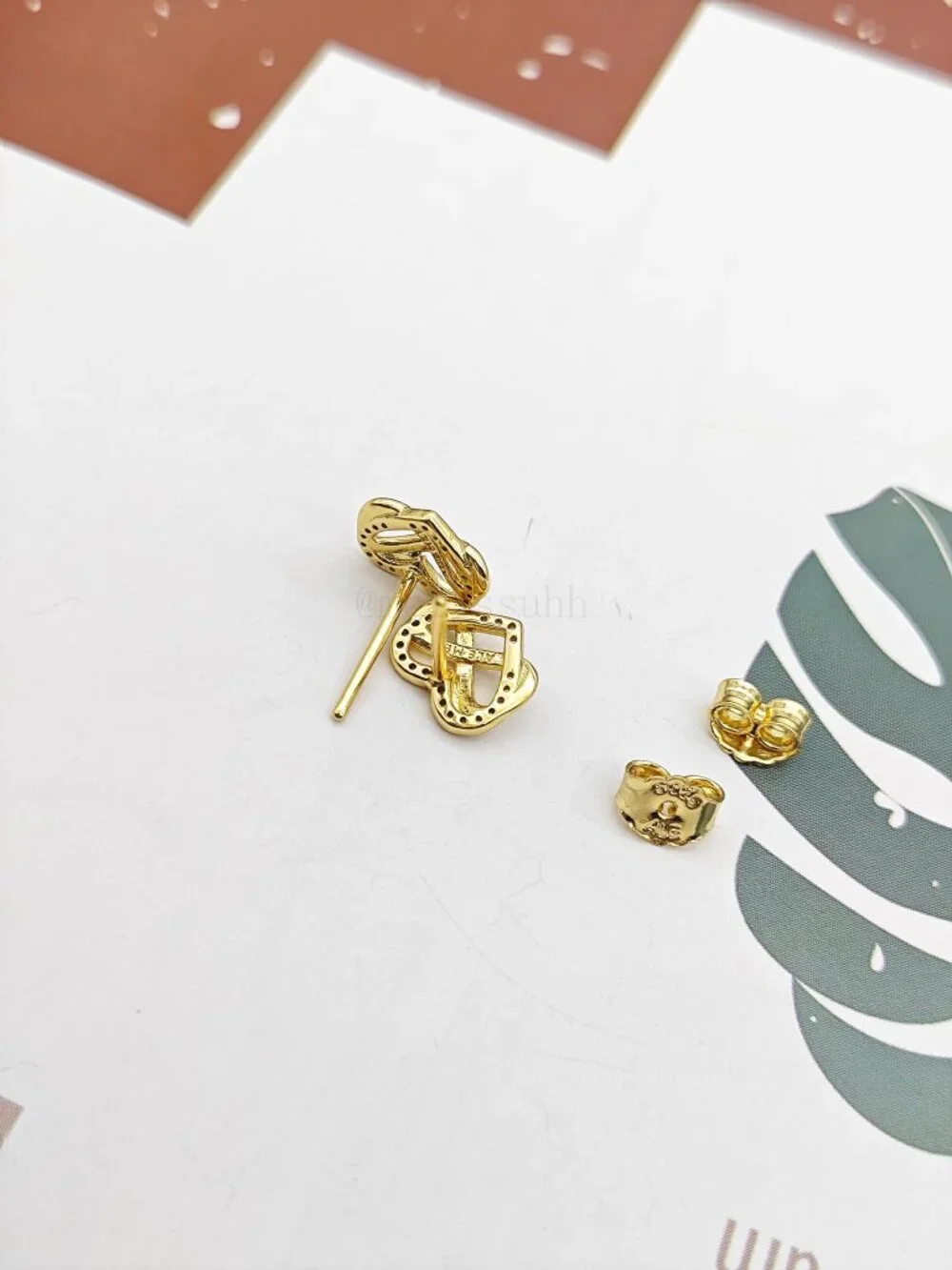 Pandora Sparkling Infinity Heart Stud Earrings